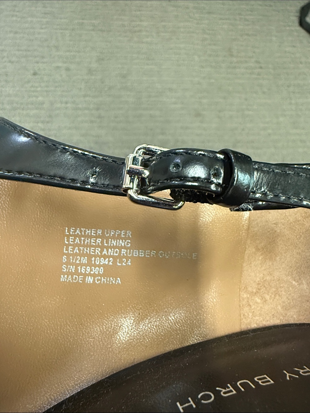 Tory Burch Black Pointed Mary Jane Heels with Buckle Straps - Picture 5 of 7
